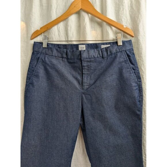 GAP women's 10 regular slim city crop dark denim, work, business, stretch S14 - Picture 2 of 9